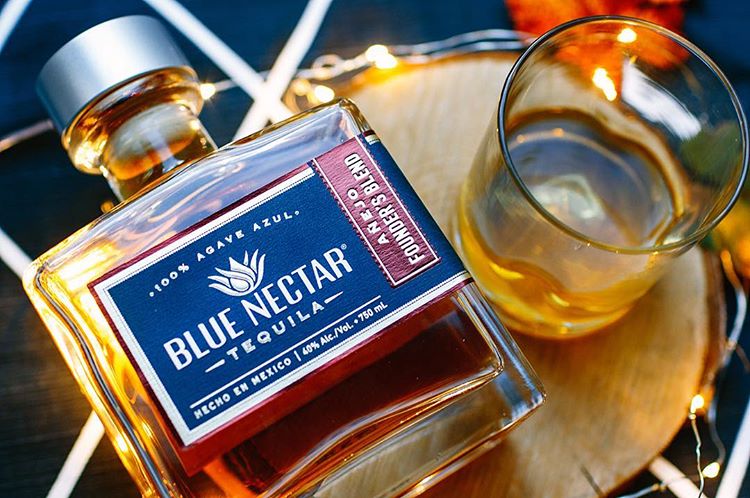 blue nectar anejo founders blend tequila