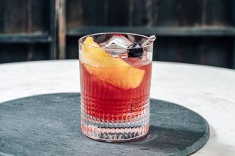 cherry smash cocktail
