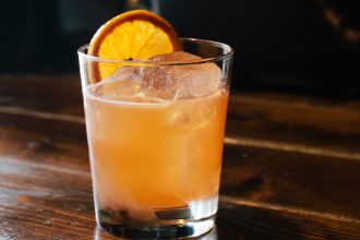 silver bourbon cider cocktail