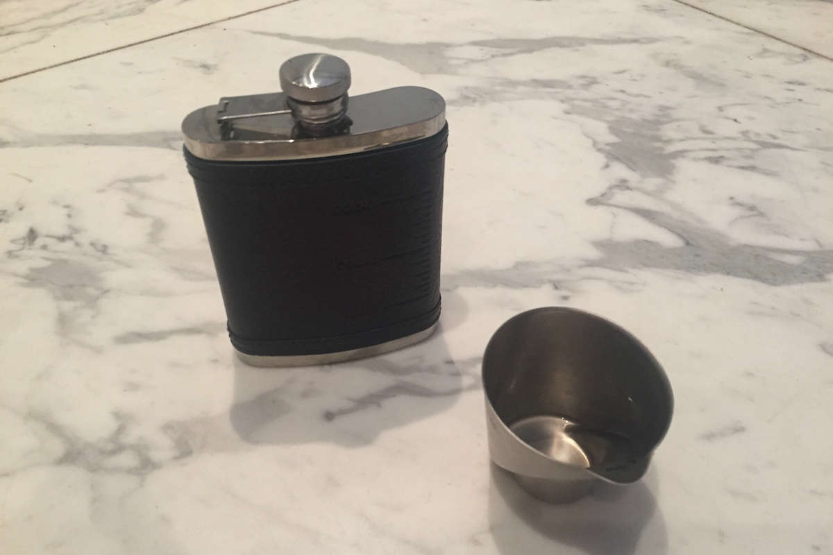 flask and measuring cup