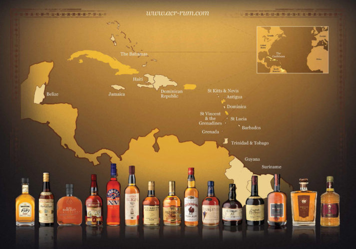 Caribbean Rum Map