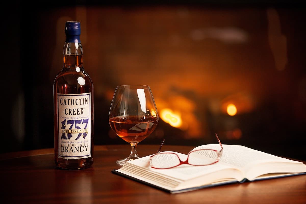 Catoctin Creek 1757 Brandy and an open book
