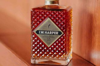 I.W. Harper 15 Year Old Bourbon in decanter bottle
