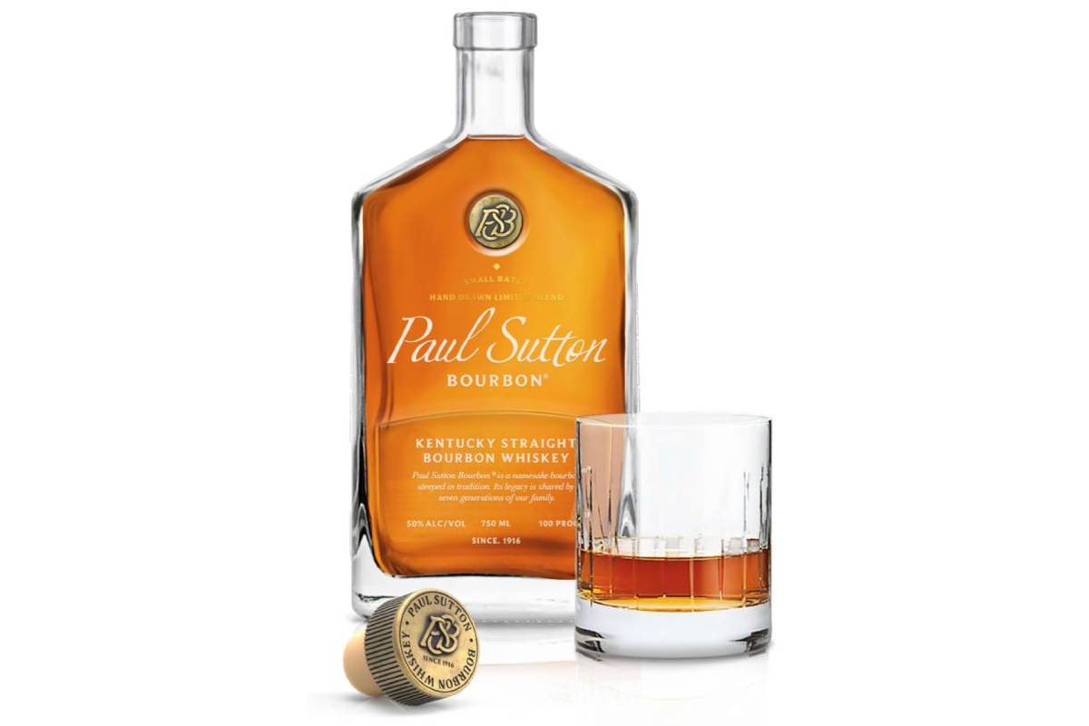 paul sutton bourbon with glass