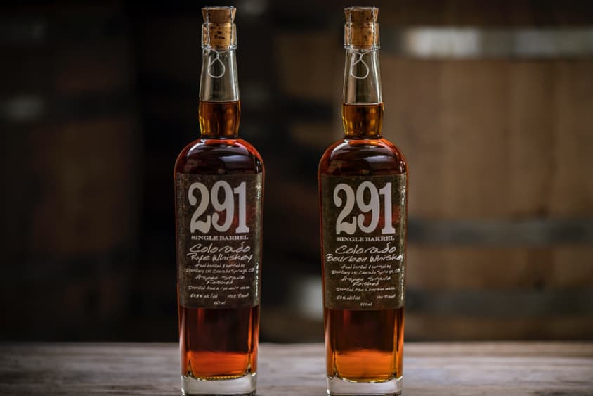 Distillery 291 whiskey bottles