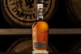 bottle of templeton 10 year rye whiskey