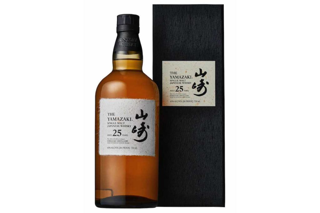yamazaki 25 year whisky bottle with carton