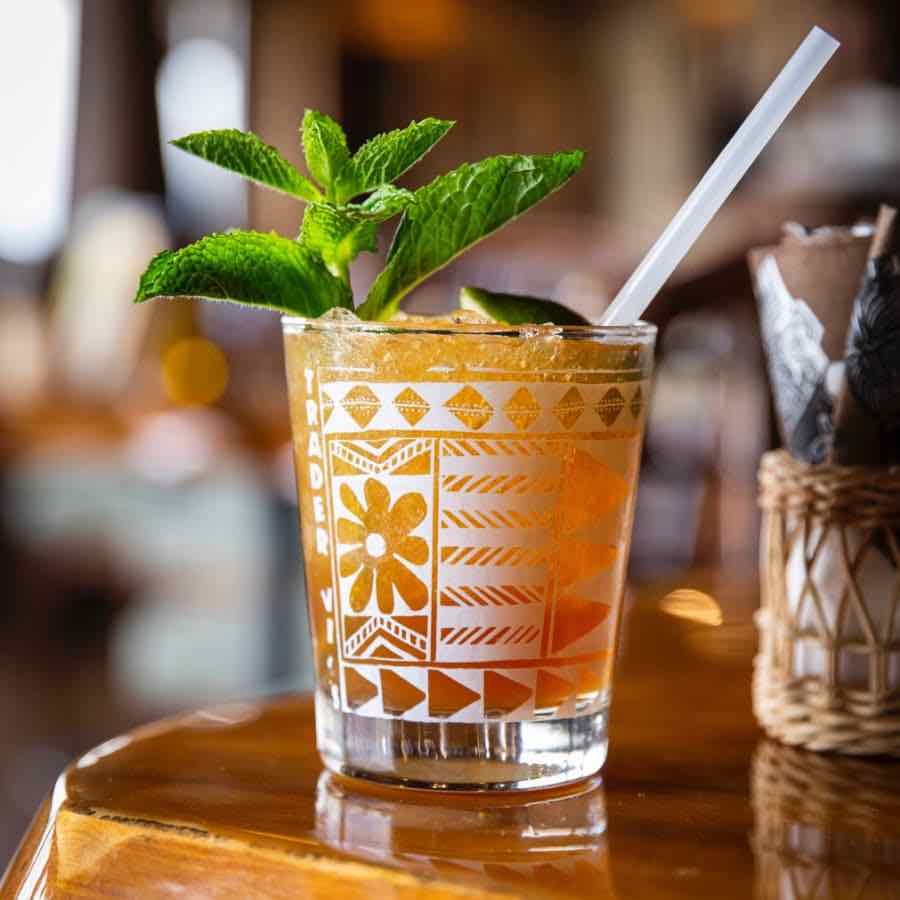 Trader Vic's Mai Tai garnished with mint