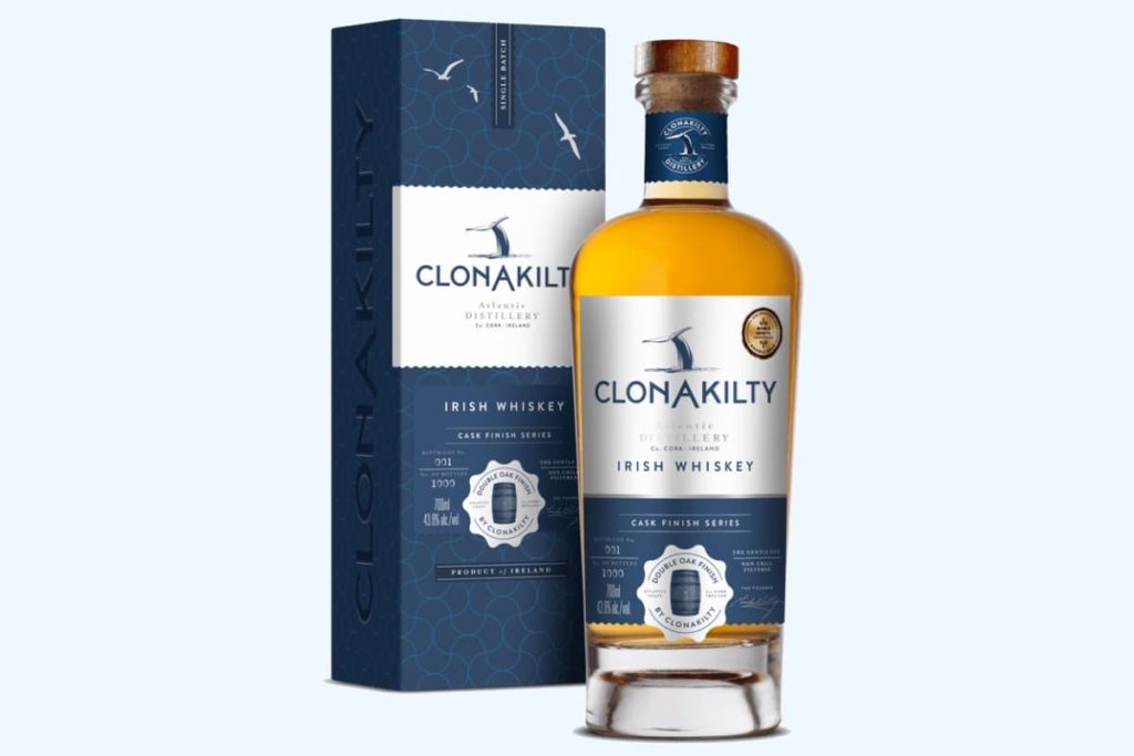 Clonakilty Single Batch Double Oak Whiskey bottle and box