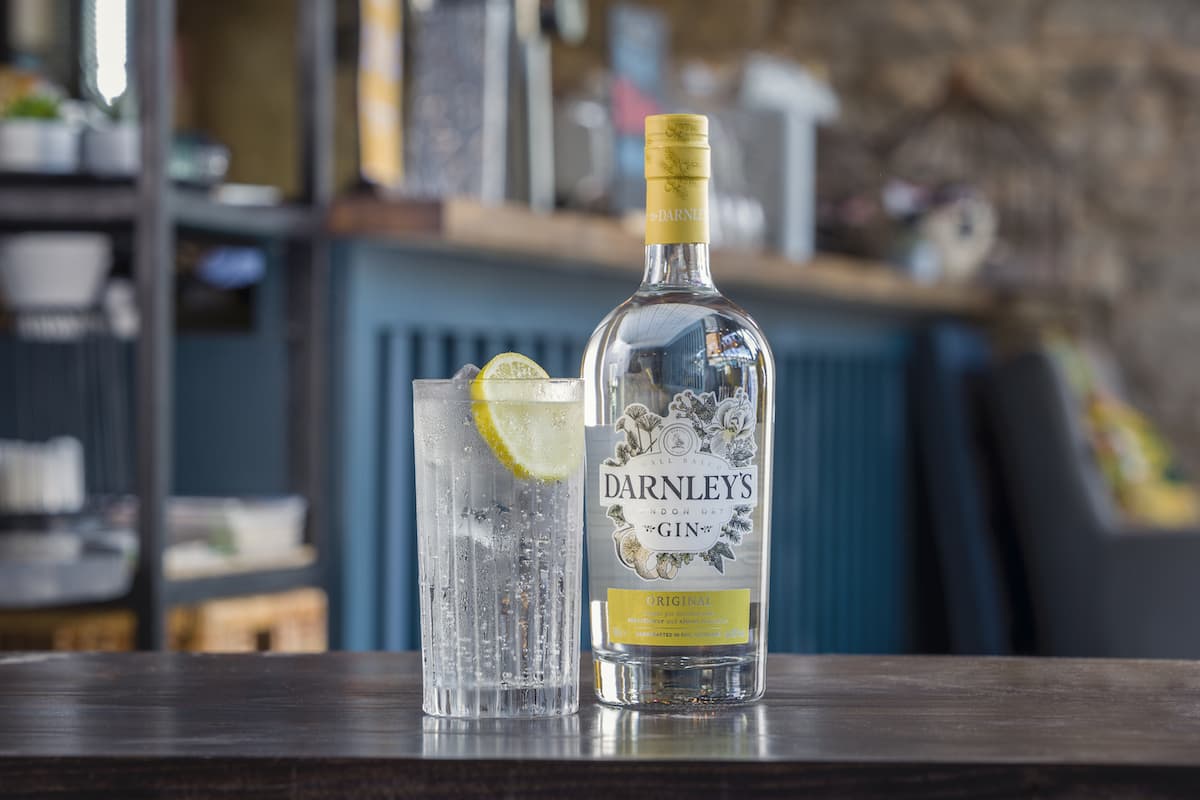 Darnley's Gin bottle with gin cocktail