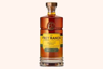 frey ranch straight rye whiskey bottle