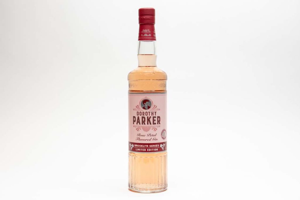bottle of Dorothy Parker Rose Petal Gin
