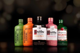 5 bottles of the diageo cocktail collection