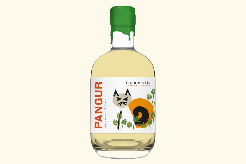 a bottle of Killowen Pangur Irish Poitín